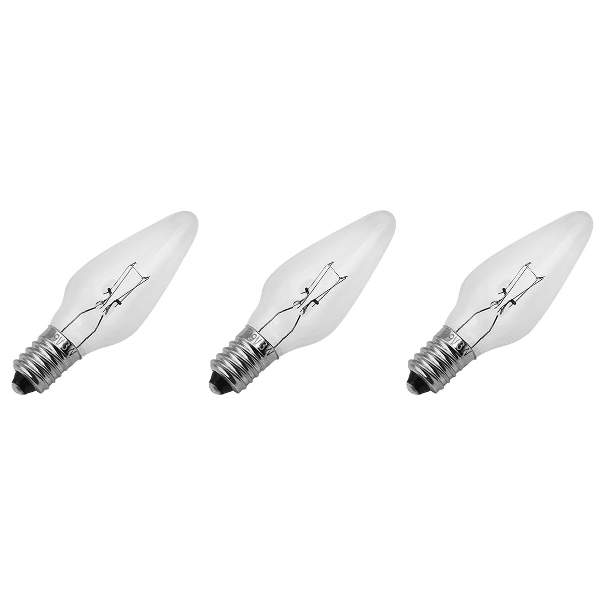Reserve Kerstlampjes E10 - 3 stuks - Wolfraam - 19V/3W - Warm Wit Licht - 2200K - 13 Lumen - Dimbaar - Helder - Klassiek model