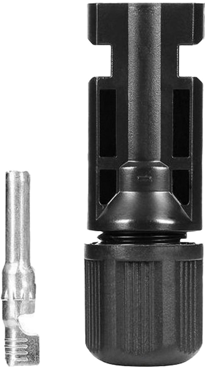 MC4 Solar Connector - Zonnepaneel Stekker - Male - 2.5-6mm² - 4/6II - Zwart - Per stuk