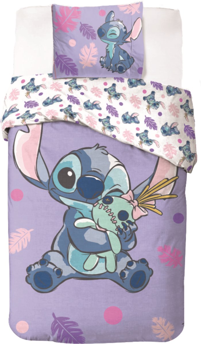 Lilo & Stitch Dekbedovertrek - 140 x 200 cm - Katoen - Paars