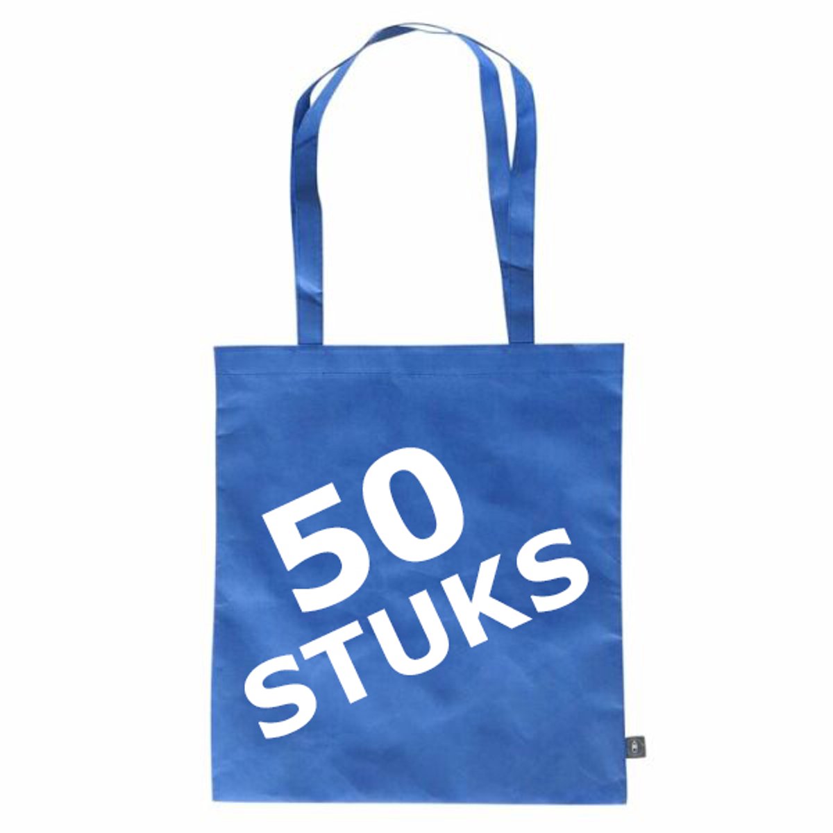 50 stuks RPET Non Woven Draagtas Blauw