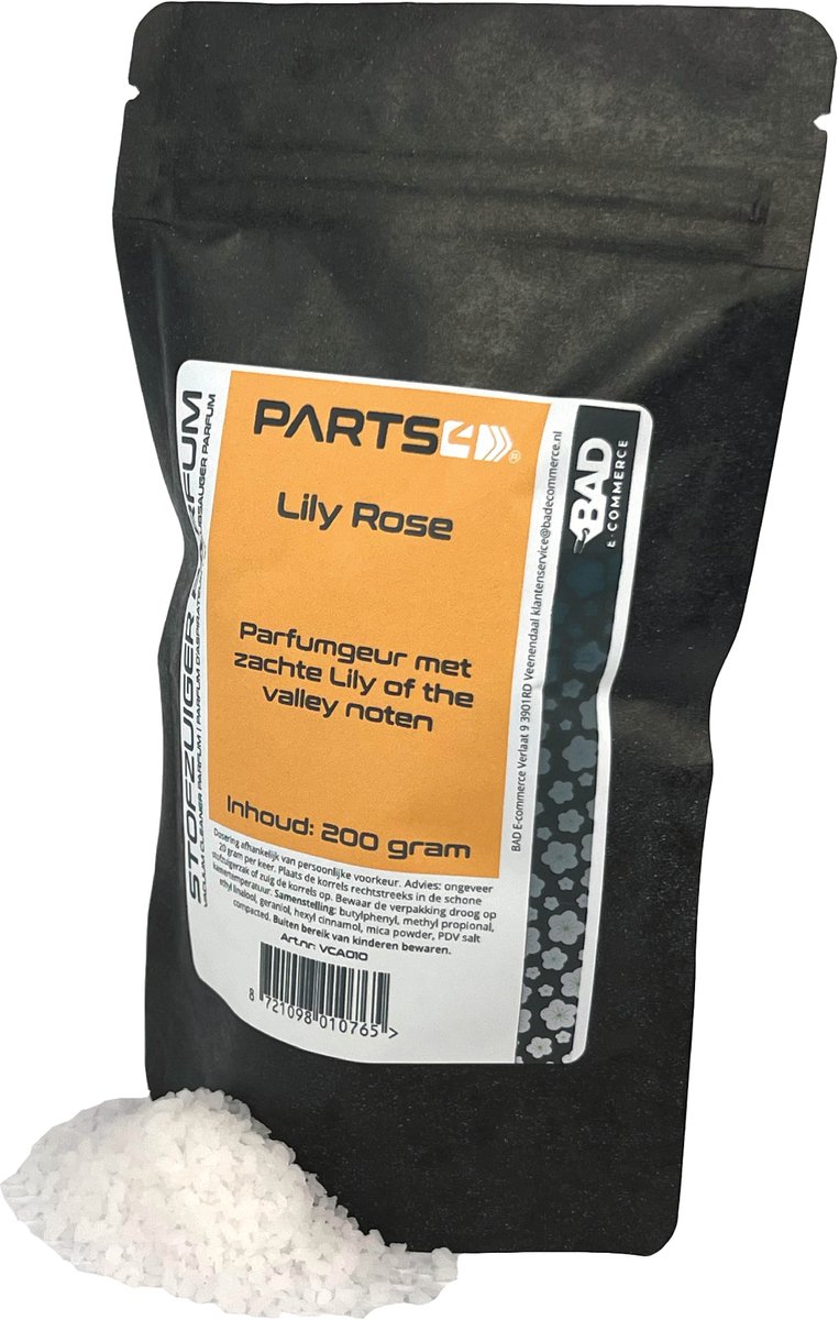 PARTS4® Stofzuiger parfum Lily Rose | 200 gram in hersluitbaar zakje | Verspreidt een aangename geur tijdens het stofzuigen