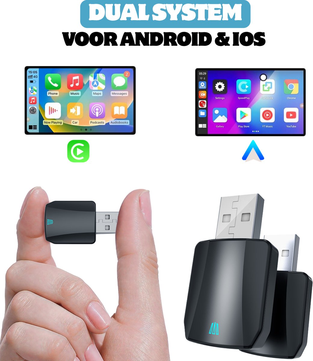 Oneproduct CarPlay Adapter Draadloos voor Auto USB Plug & Play iPhone Bekabelde Apple CarPlay Adapter - Afbeelding 2