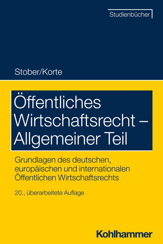 Öffentliches Wirtschaftsrecht - Allgemeiner Teil - cover
