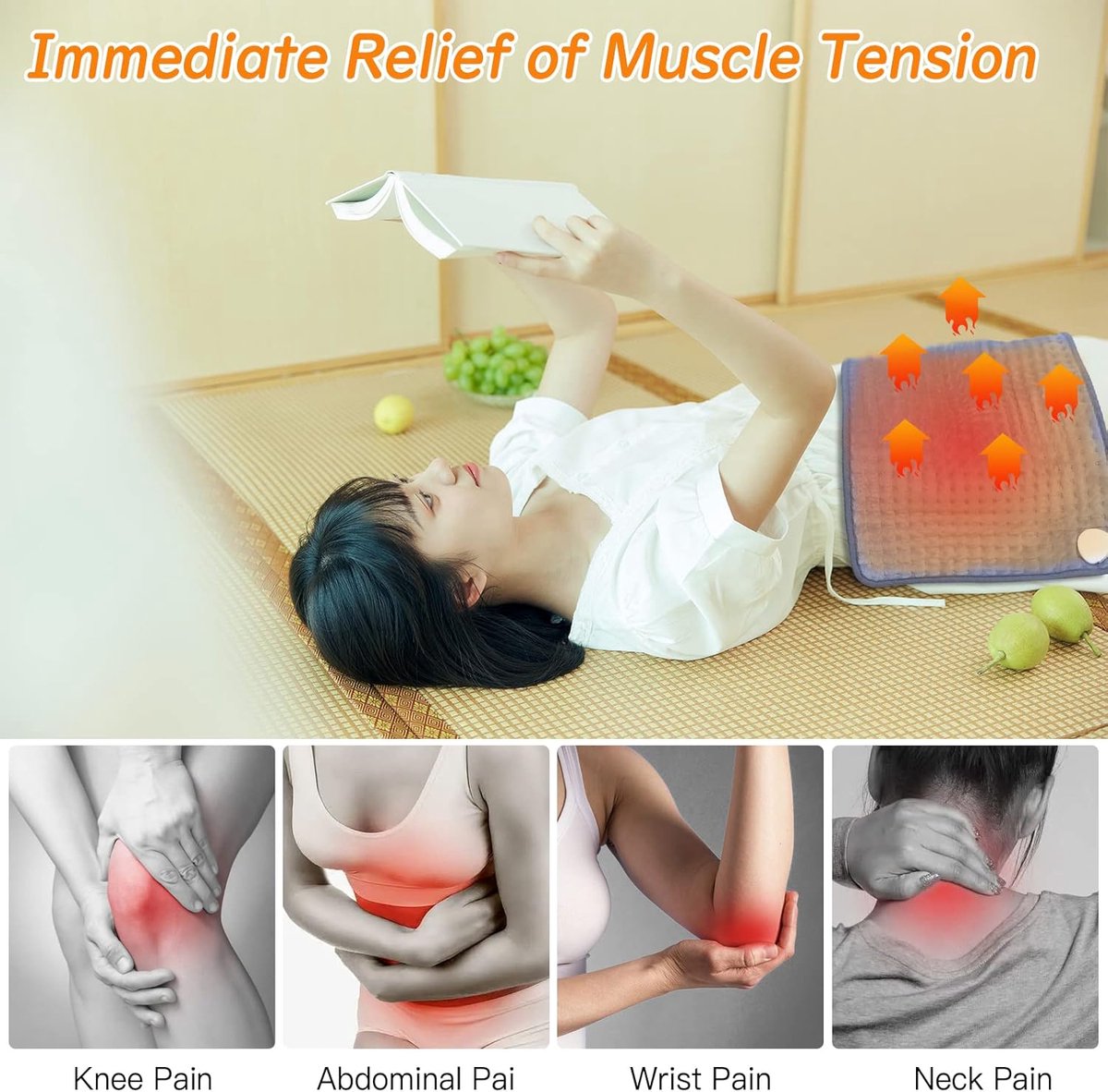 Memory Online Verwarmingskussen 10 Temperatuurstanden 30 x 60 cm - afbeelding 3