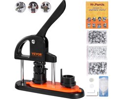 VEVOR knopenmachine knopenmaker machine 25 mm 500 stuks Badgeponspers, knoppers, DIY badgepersmachine knopenbadgemaker voor gepersonaliseerde badges inclusief magisch boek