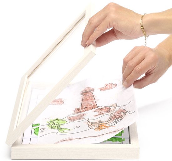 Happy Hands - Knutsel Opberg Lijst - A4 - Wit - Bewaar de mooie tekeningen van je kind — afbeelding 5
