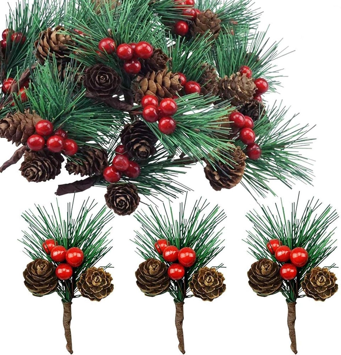 20 stuks kerstversiering kerstversiering adventsversiering buiten binnen doe-het-zelf knutselwerkjes adventskrans adventstafeldecoratie