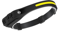 LED Hoofdlamp met Sensor – 230° Breed Lichtbereik – USB Oplaadbaar – Waterdicht IPX4 – Handbewegingssensor – Lichtgewicht – Voor Fietsen, sporten, hardlopen, Klussen & Kamperen - NovaOutlet Sportline HL-1