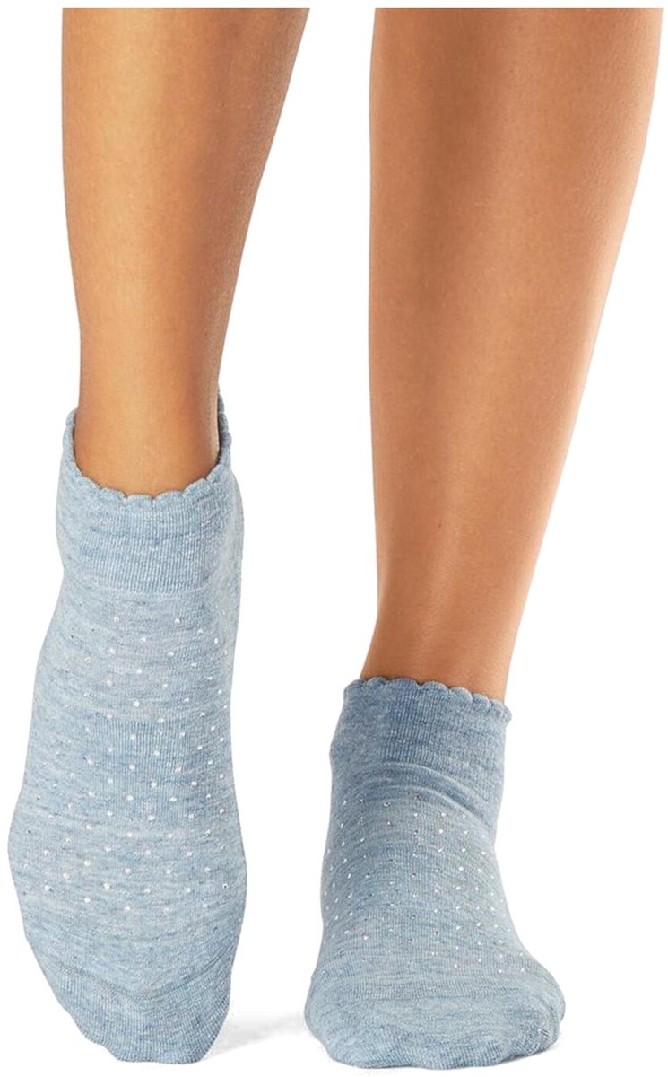 Tavi Savvy Yoga No-Show Grip Socks - Denim - 36-39