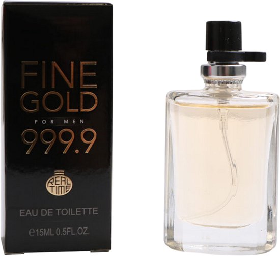 Real Time Fine Gold 999.9 For Men Eau de toilette miniparfum tasformaat 15ml