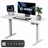 Stane Zit Sta Bureau Elektrisch Verstelbaar - 4 Geheugen Standen - Incl. Kabelgoot - 160 x 80 cm - Wit
