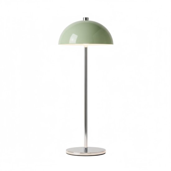 OMNIEXA Tafellamp - Mint Sage Groen – Dimbaar & Draadloos – 3 Lichtstanden – LED Designlamp met TouchControl – Stijlvolle Tafellamp voor Woonkamer of Slaapkamer