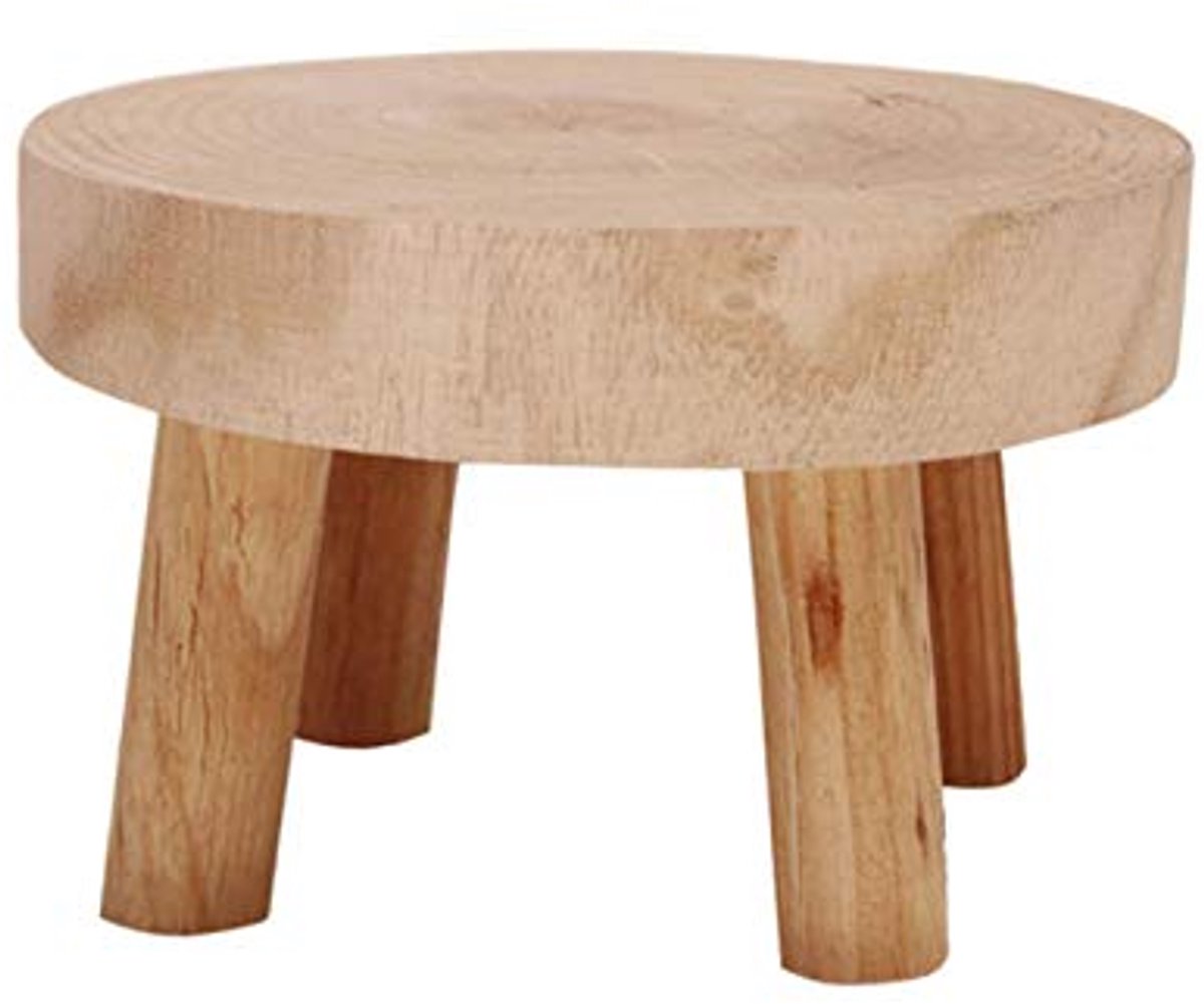 Houten Potplant Stand voor Binnen en Buiten - Mini Kruk Planten Display