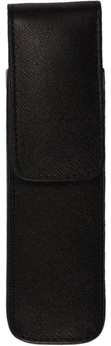 Leren pen etui Wiesbachhorn 2 pen Zwart