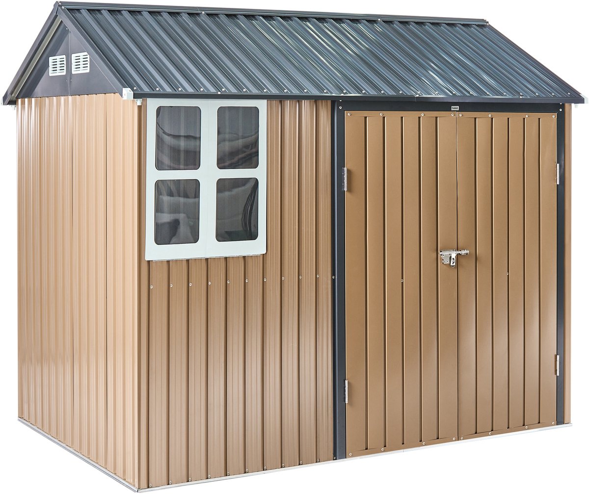 NOCCIANO - Tuin gereedschapschuur - Bruin - 235 x 175 cm - Staal