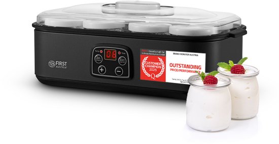 Yoghurtmaker met 8 glazen potjes van 180 ml - 1,4 L - instelbare temperatuur -...