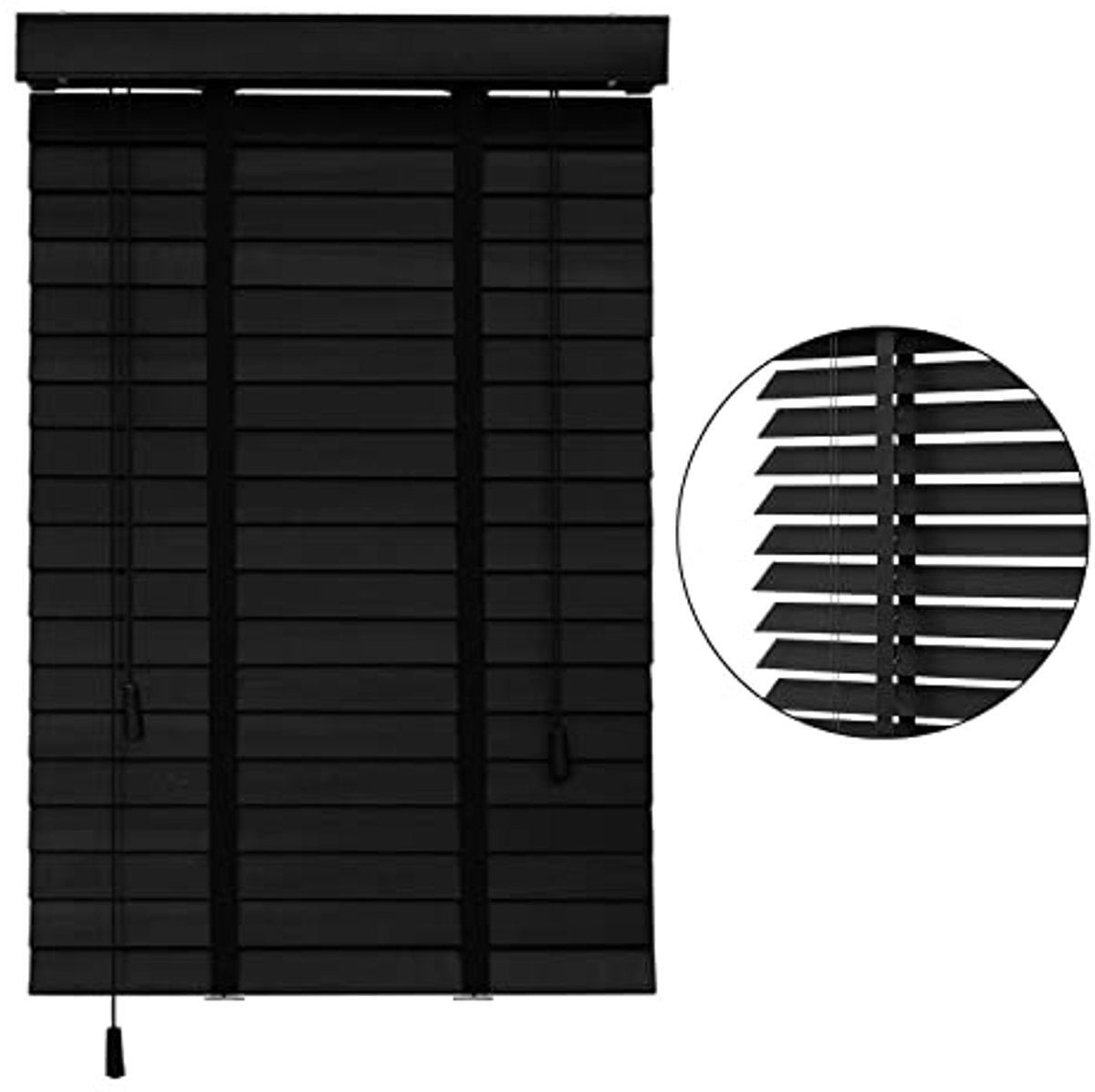 Horizontale Houten Jaloezieën 50mm - Elegante Raamdecoratie voor Deuren en Ramen