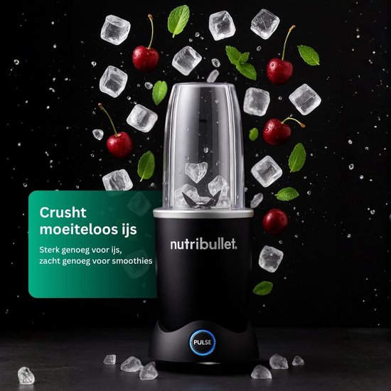 Nutribullet Pro+ Pulse - Blender - Smoothie Maker - Pulse Functie - 2 To-Go Bekers - Automatische Uitschakeling - 1200 Watt - Zwart
