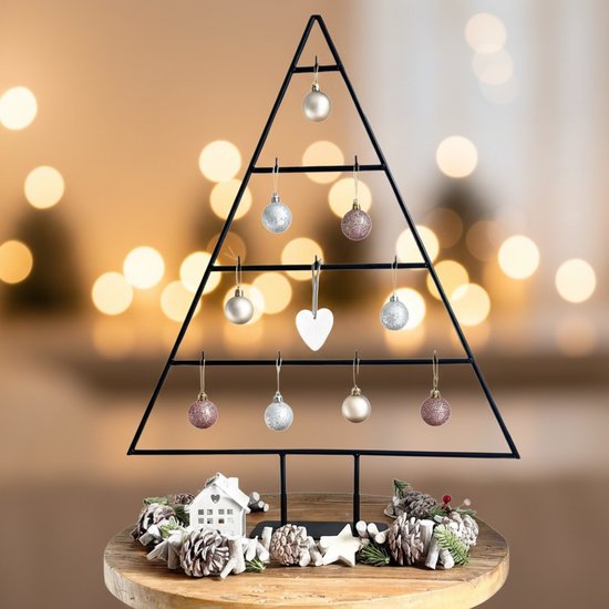 vidaXL Metalen Kerstboom Frame - 125 cm - Zwart - Voor doe-het-zelf decoratie