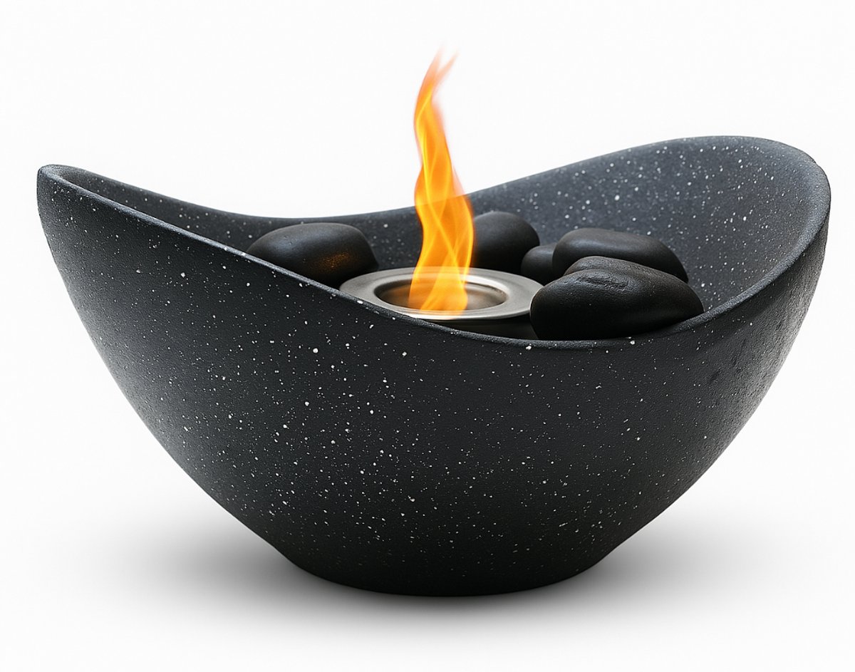 Bol.com Ardente – Bio Ethanol Tafelhaard – Voor Binnen & Buiten – Rookvrij & Geurloos – Luxe antraciet Design aanbieding