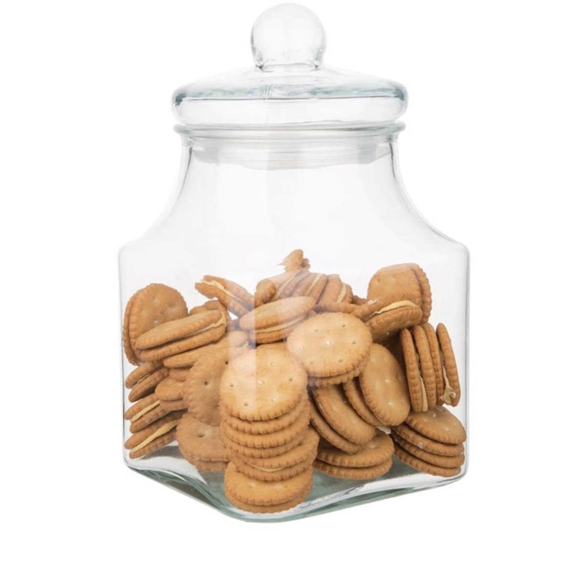 Olympia Square Biscotti Pot 2,9 liter - Glazen voorraadpot - Olympia FD959