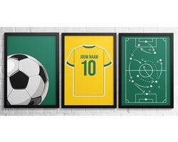 Sittard Voetbal Poster - Gepersonaliseerd met jouw naam - 3 Luik - Voetbal Shirt Poster - Formaat 30 x 40 cm - Een uniek voetbal cadeau