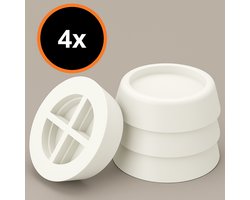 Trillingsdempers voor Wasmachine & Droger – Wit - 4 Stuks - Anti-vibratie - Geluids- & Schokdempend - Universeel Formaat