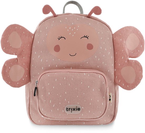 Sac à dos Trixie - Mme. Butterfly - Sac d'école imperméable - Sac à livres pour enfants - Convient comme sac de sport - Rose - Papillon