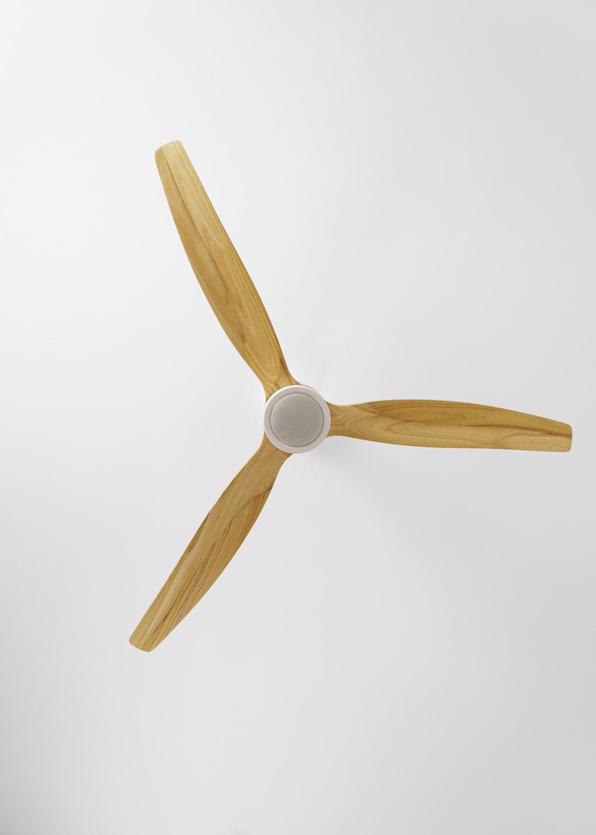 CREATE - Plafondventilator 40W silent 100% hout - Wit / Licht hout - Ø152cm - Met licht - Afstandsbediening - WIND STYLANCE – foto 7