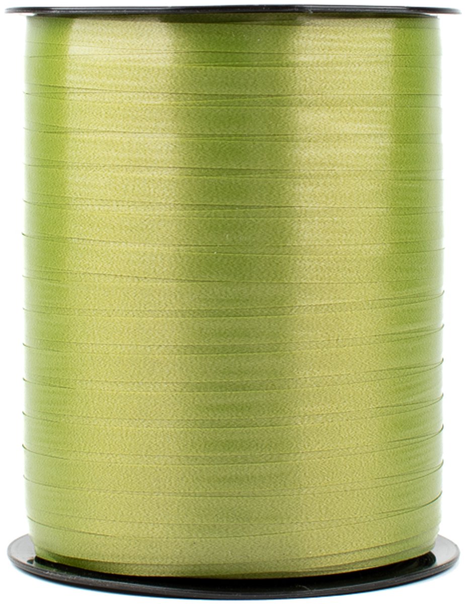 Krullint groen - 5 mm breed - 500 meter lang - Cadeaulint op rol