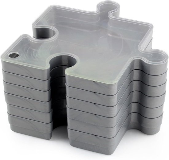 Boîtes de tri - Tiroirs empilables pour puzzles avec couvercle, Coffre de rangement de haute qualité pour puzzles - Organisez et résolvez vos puzzles en toute simplicité (6 boîtes, 1 couvercle)