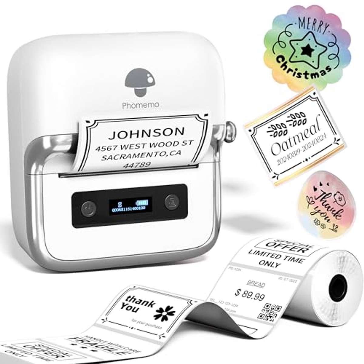 Thermische Barcode Etikettenprinter voor Kleine Bedrijven - Smartphone en PC Compatibel
