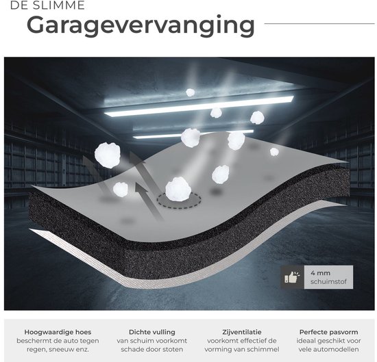 Illustratie van de gelaagde structuur van een authoes, met schuimstof, ventilatie en naden.