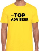Top adviseur beurs/evenementen t-shirt geel heren XL