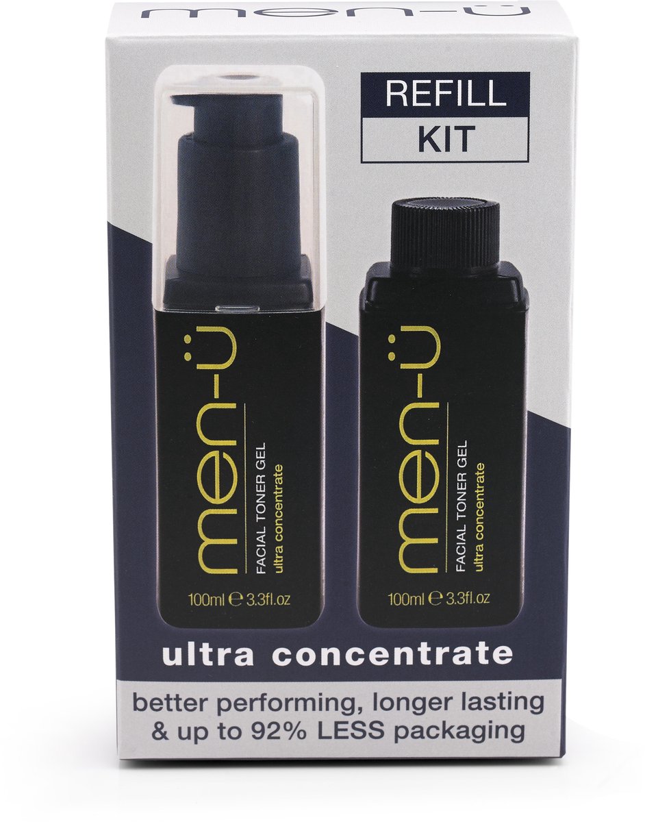 men-ü Matt 'Skin Refresh' Gel Kit Original Pompfles en Refill ( 2 x 100ml )
