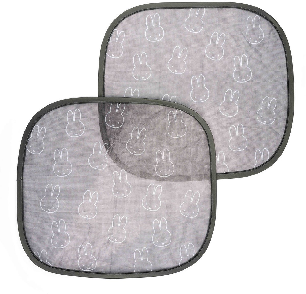 Dooky nijntje Car Window Sunshade – Universeel Zonnescherm Auto – Blokkeert Zonlicht & Warmte – 2 Stuks, Herbruikbaar – 42x39 cm