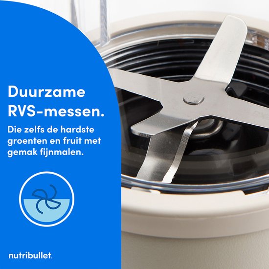 Nutribullet Exclusive Pastel - Blender - 900 Watt - Smoothie Maker - Incl. To Go Accessoires & Digitaal Receptenboek - Sand van Nutribullet — afbeelding 2