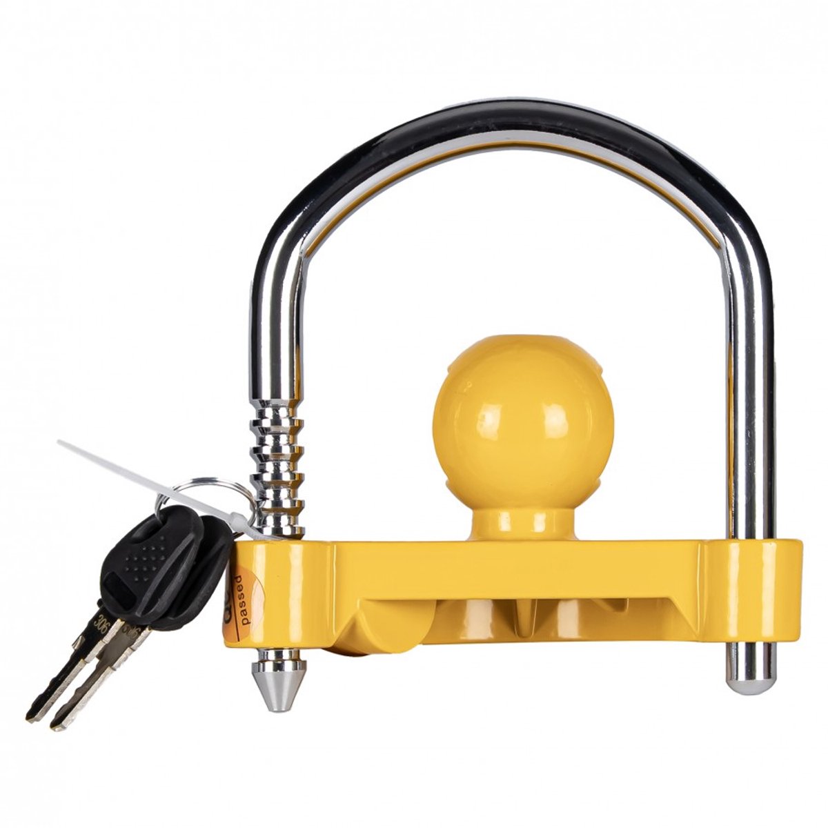 Aanhanger beveiliging- Aanhangerslot-aanhangwagen slot - anti-diefstal caravan en aanhanger -Aanhangwagenslot Geel - Staal & Aluminium Aanhangwagenslot - Trailerslot - Antidiefstalslot - Caravanslot - Auto Accessoires gangbare koppelingen-