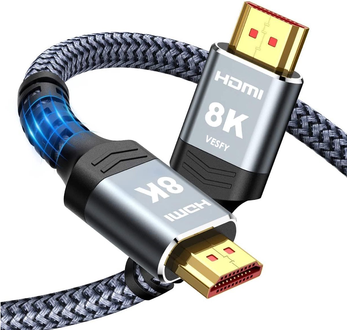 Vesfy HDMI Kabel 2.1 - 5 Meter - 8K 60Hz - 4K 120Hz - 48Gbps - Ultra High Speed