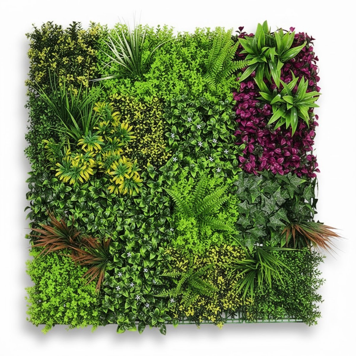 Niba® Flowerwall - Nature Look Green Wall - Groene Muurdecoratie – 100×100 cm