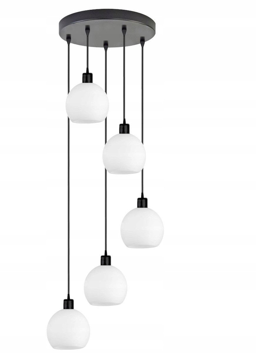 DORRA Hanglamp Zwart Metale E27 5x60W wordt de Voonkamer/Ettense