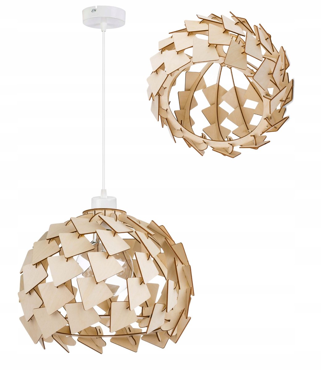 Hanglamp Loft Wit Hout XL E27