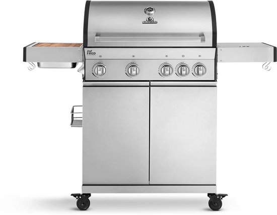 BURNHARD 4-Brander Gasbarbecue Big Fred, roestvrijstalen - BURNHARD® - €349,00
