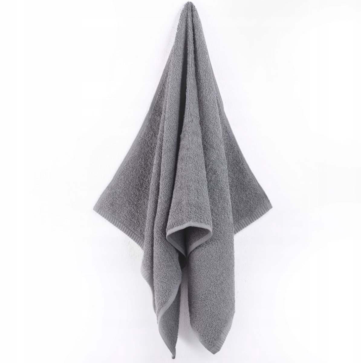 Grote Badhanddoek 100x150 cm Katoen Frottee Absorberend Hotel Grijs