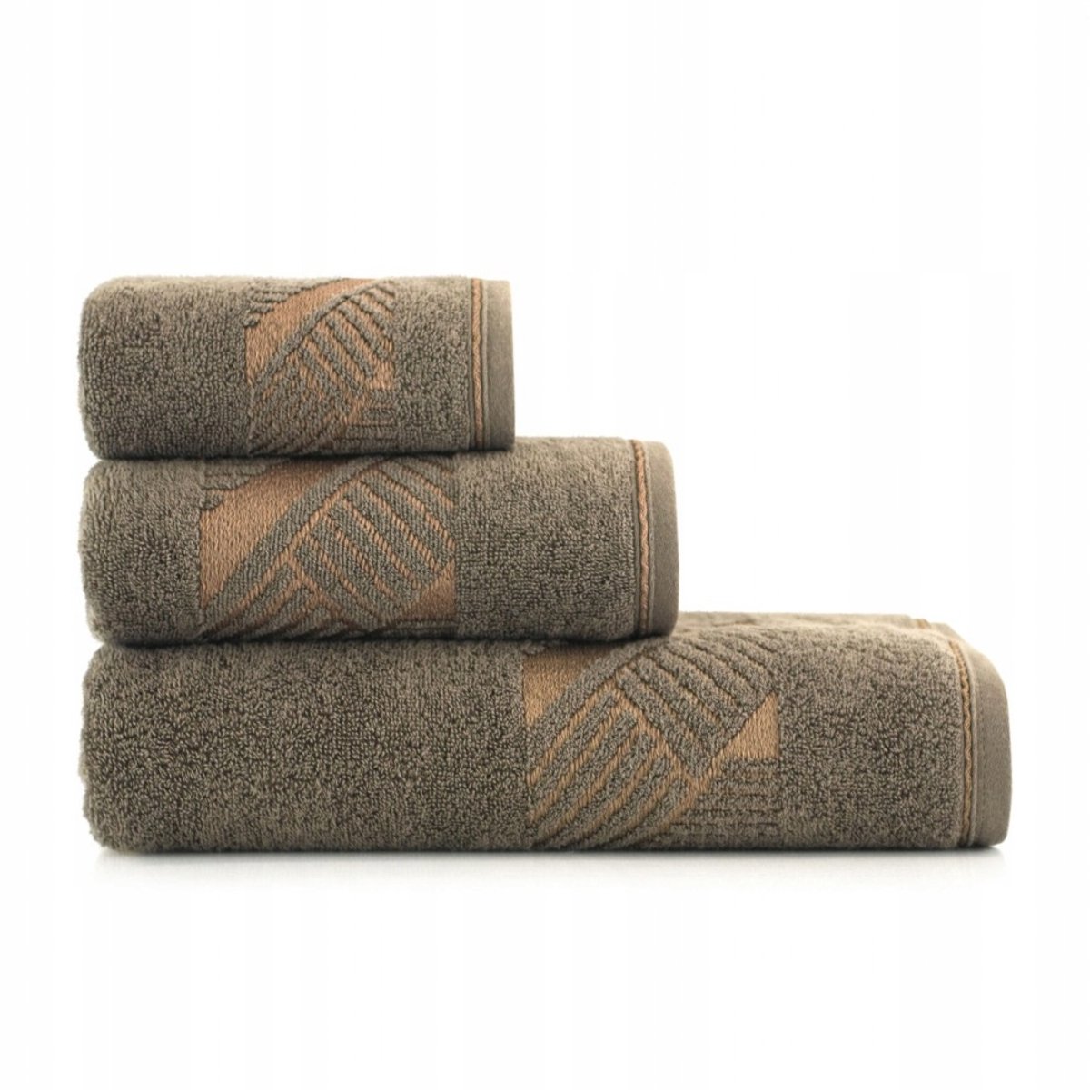 Zwoltex Enzo Handdoek Egyptisch Katoen Donker Beige 30x50 cm