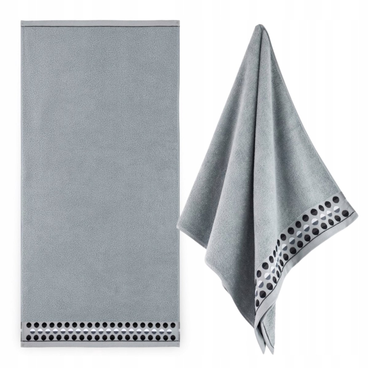 Zwoltex Zen 2 Handdoek Grijs Katoen 50x90cm 450g/m²