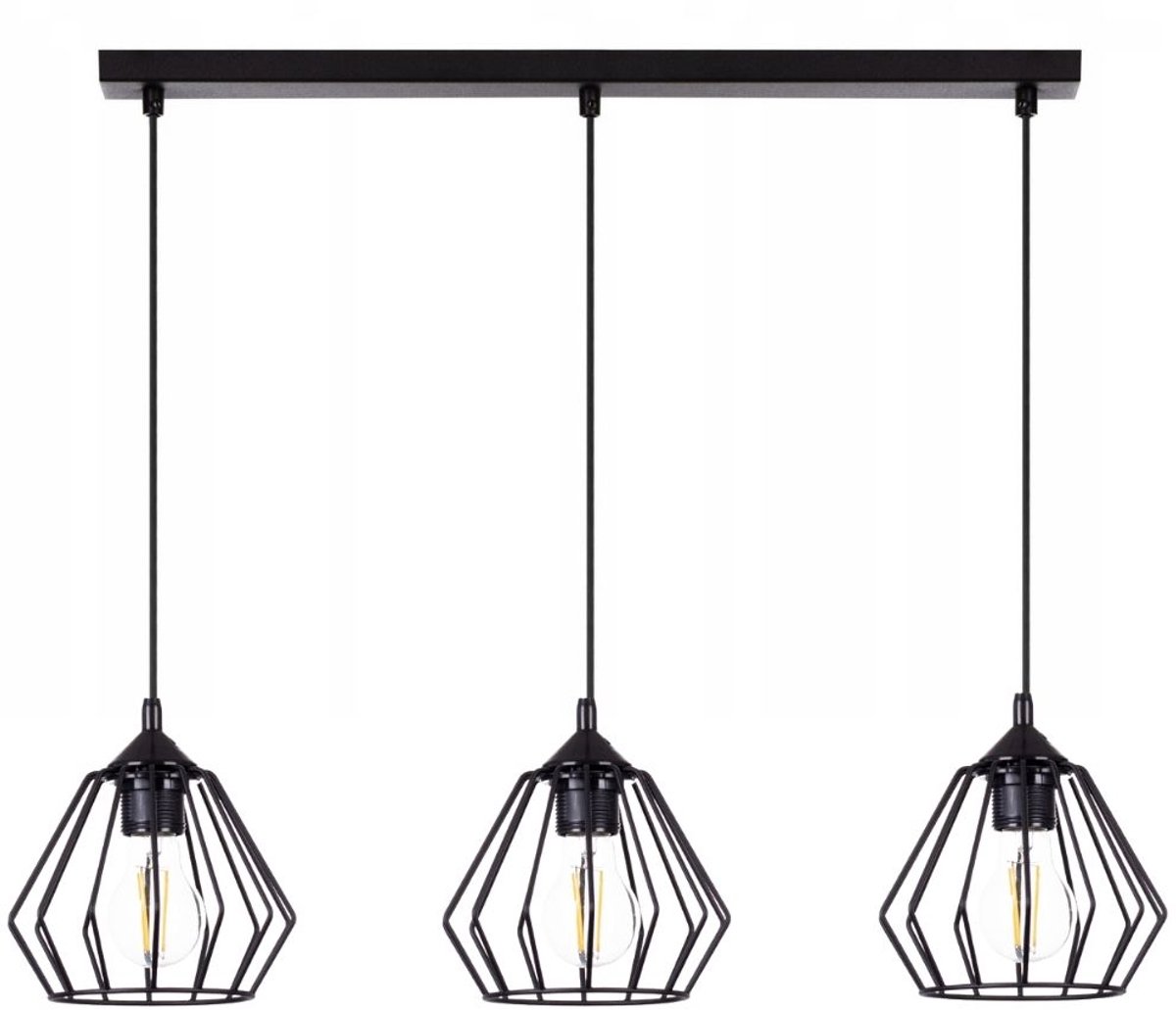 Moderne Hanglamp Diamond Edison - 3 lichtpunten