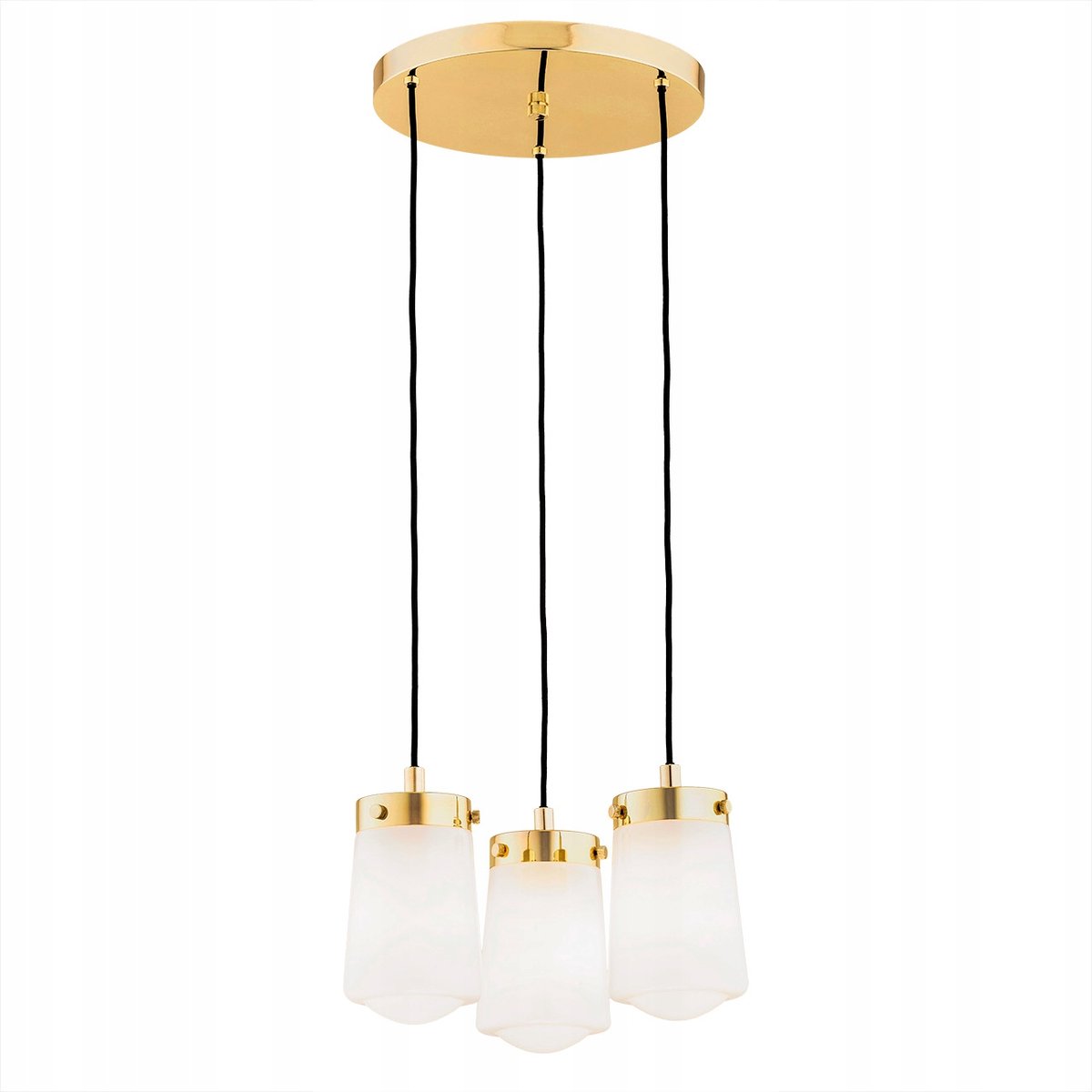 Argon Pasadena Hanglamp 3 Lichtpunten - Mat Opaal & Messing