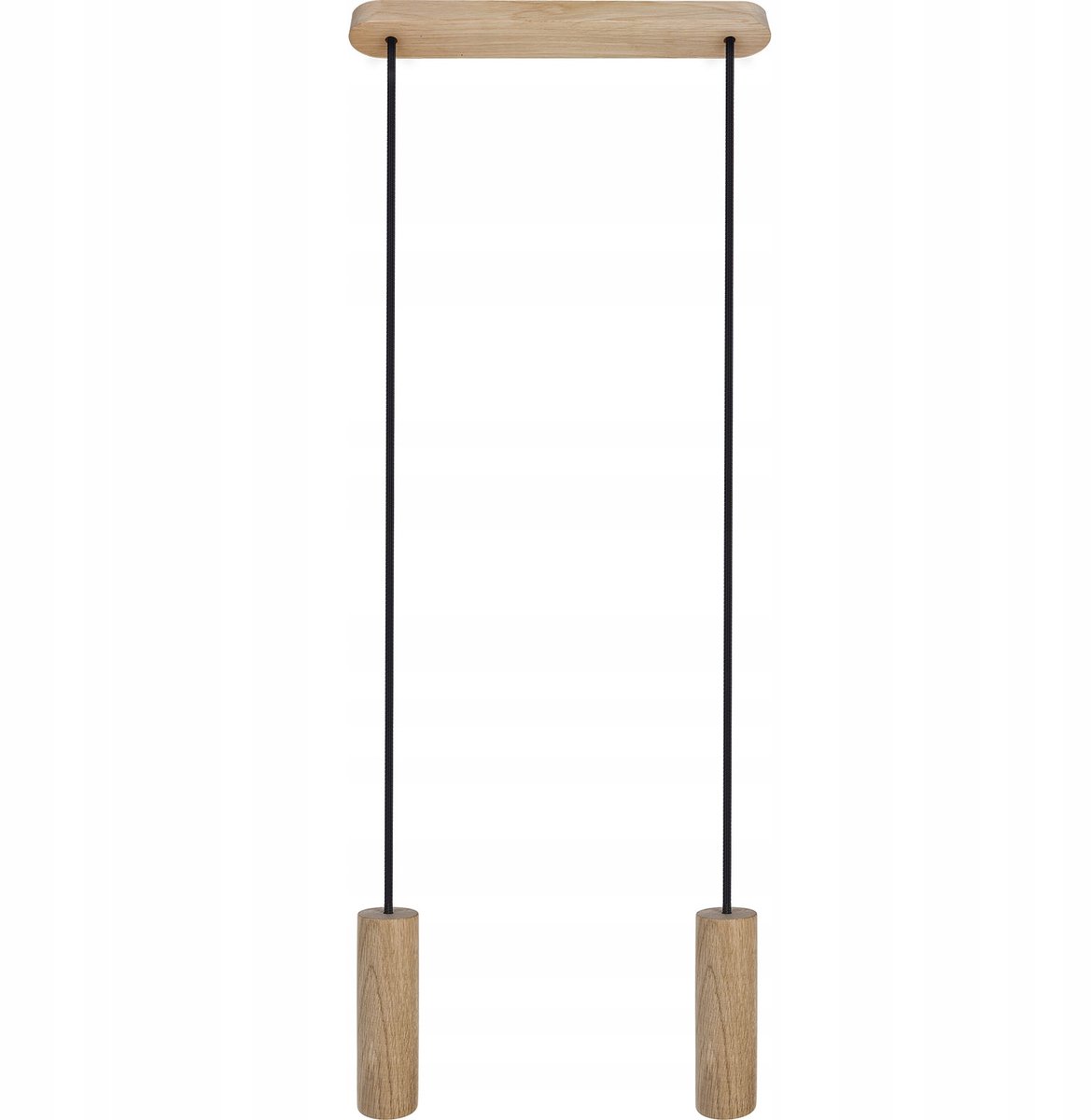 Hanglamp Madera 2x GU10 Zwart Hout - Hellux 8520244