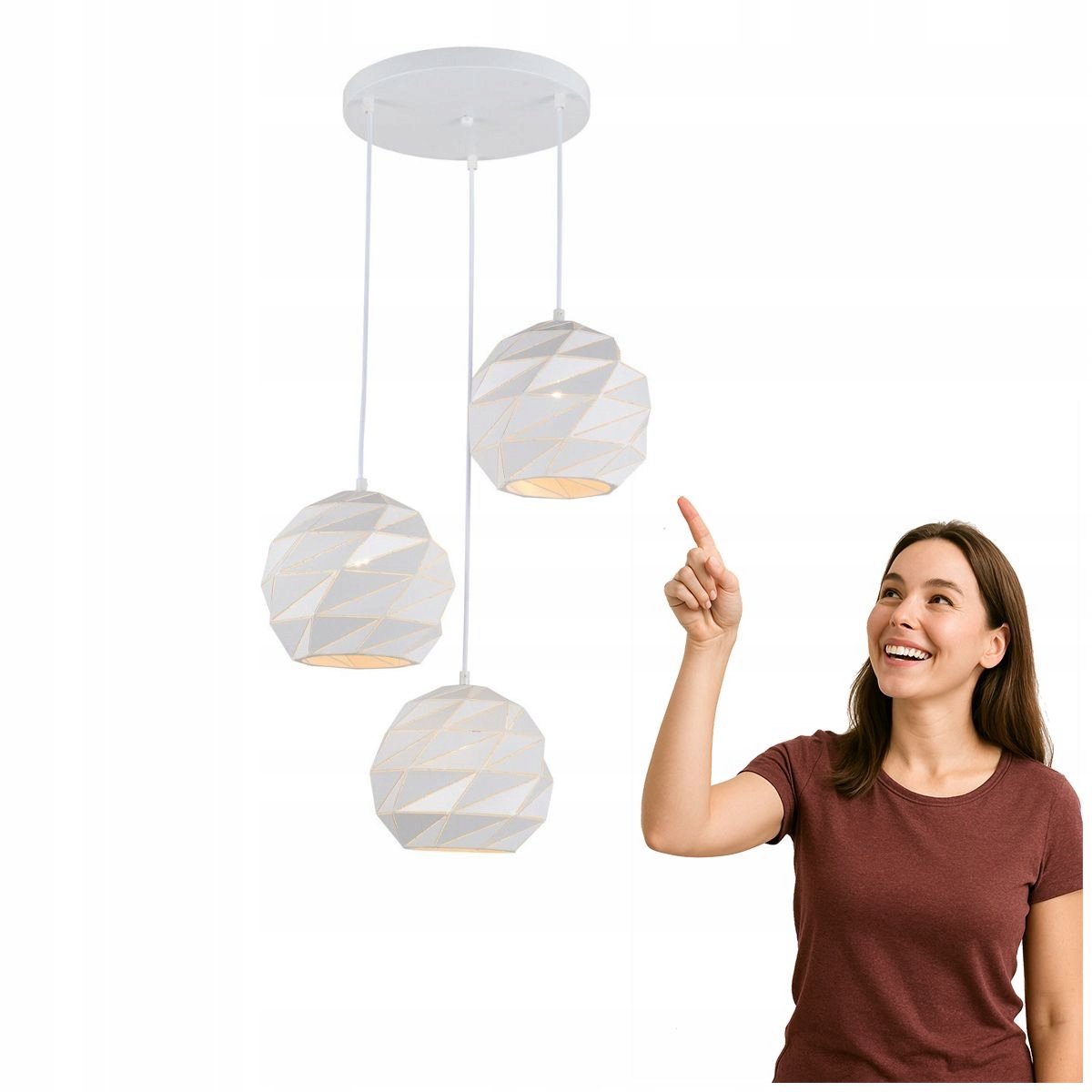 PALERMO Hanglamp Wit Modern Design - 3xE27